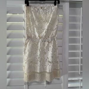 EUC Ramy Brook  Lace Dress in Ivory cream. Swimsuit coverup